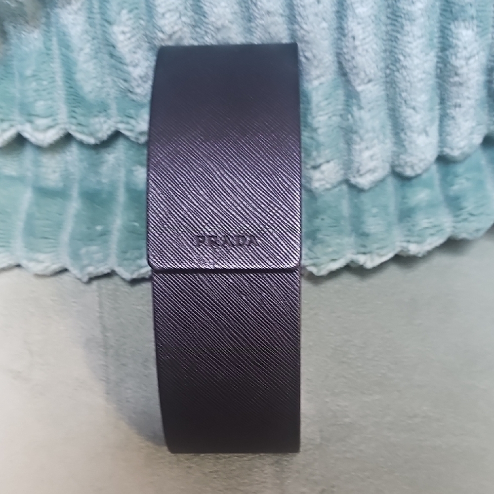 Prada Dark Purple Leather Bracelet